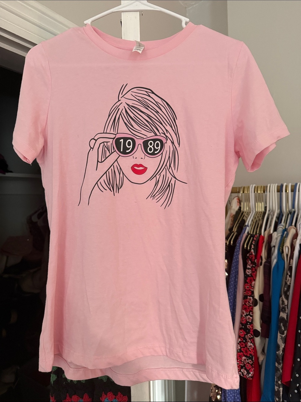 Bella Canvas Pink Graphic Tee with Taylor Swift